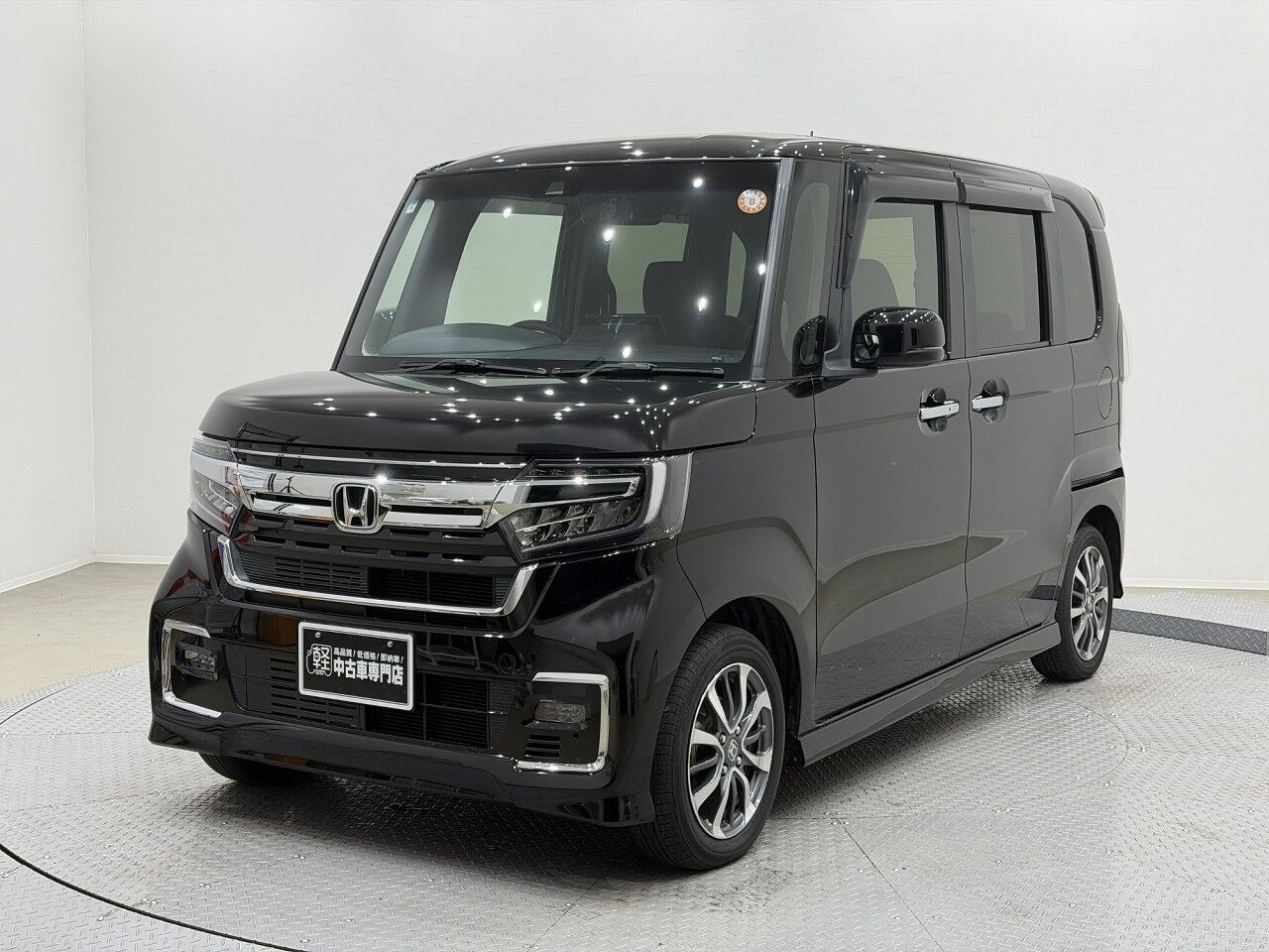 N-BOX カスタム L 9インチナビ前後ドラレコETC クリスタルブラック