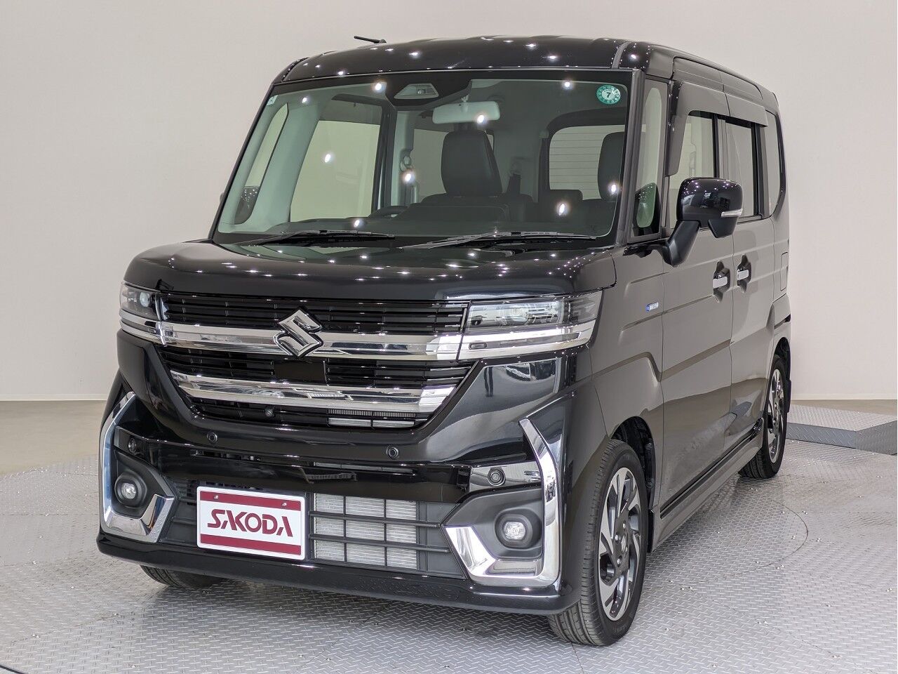 スペーシアカスタム HYBRID XSターボ ブルーイッシュブラックパール3の